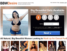 Tablet Screenshot of bbwdesire.com